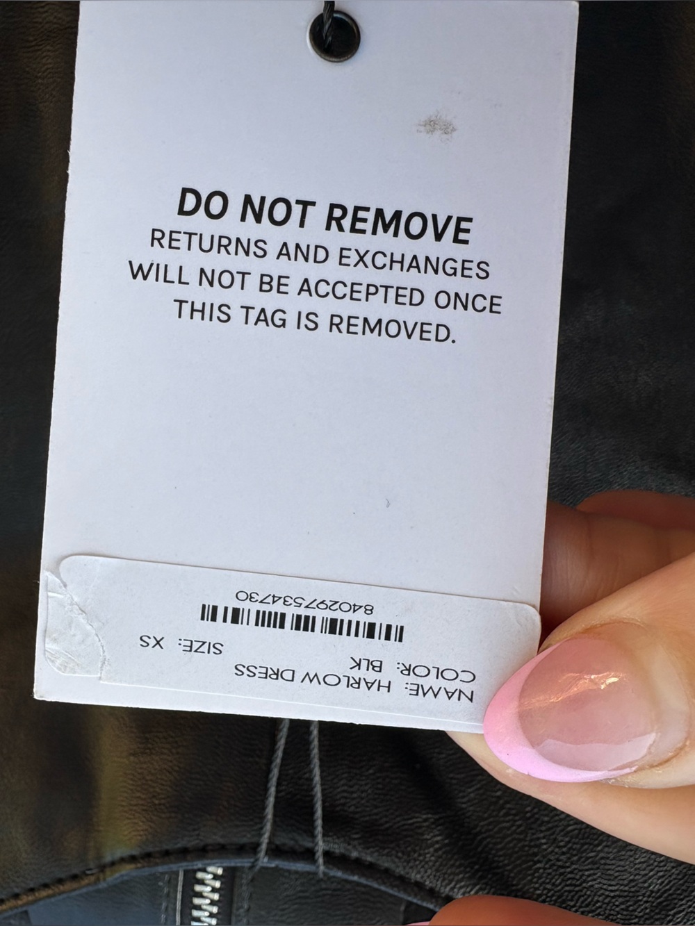 MIAOU Harlow Dress Faux Leather In Black New with Tags! - Picture 9 of 10